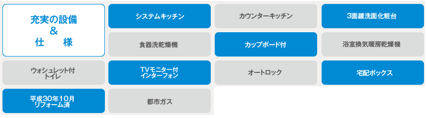 充実の設備＆仕様