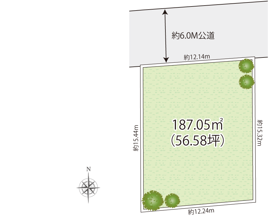 鎌倉市七里ガ浜土地の区画図