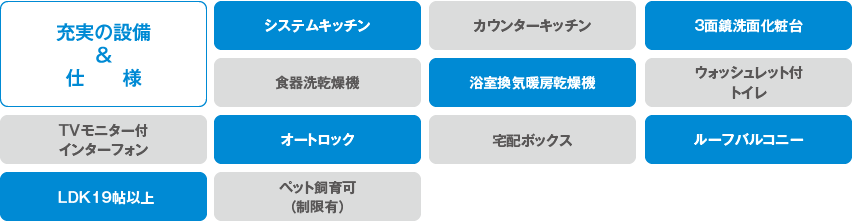 充実の設備＆仕様